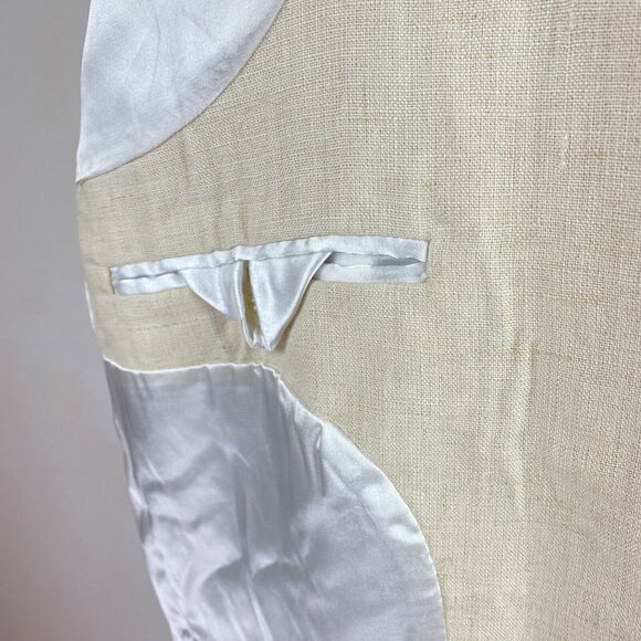 Island Importer Mens Natural Linen Blazer Jacket Monaco 44 Reg Two Button NWT - Picture 12 of 12